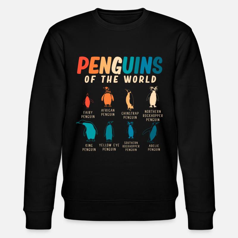 Pingouins, Pingouins, Amateurs de Pingouins - Sweat bio CHANGER Stanley/Stella Unisexe - noir