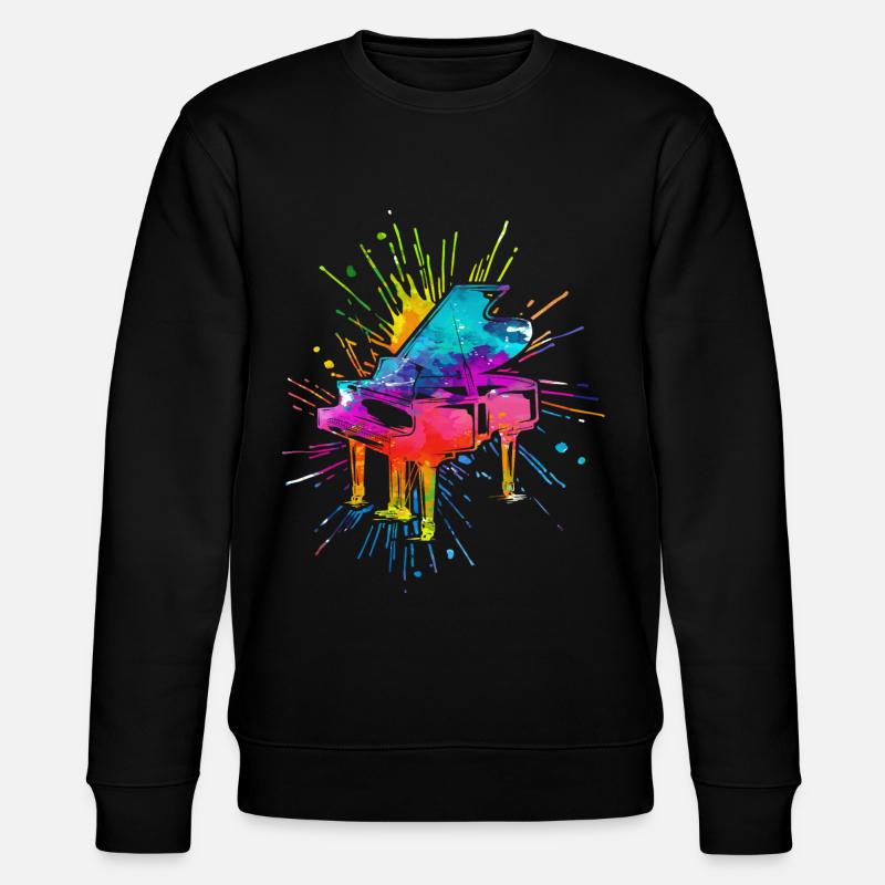 Piano, Pianist - Stanley/Stella Unisex Bio-Sweatshirt CHANGER  - Schwarz