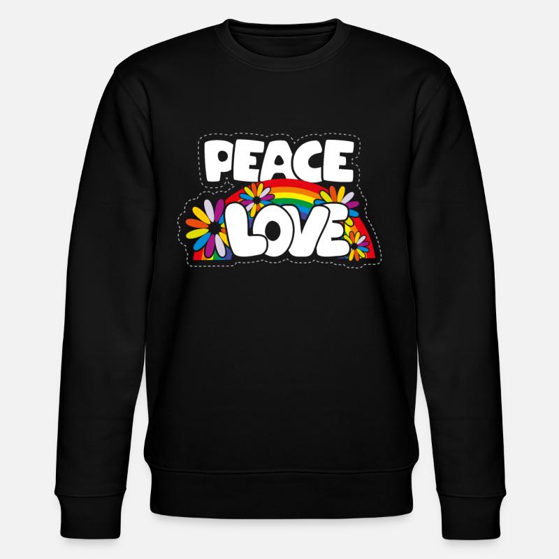 Peace Love Hippie - Sweat bio CHANGER Stanley/Stella Unisexe - noir