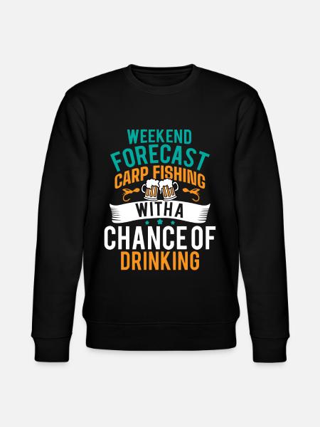 Carp fishing and drinking. - Stanley/Stella CHANGER Unisex Organic Sweatshirt - black