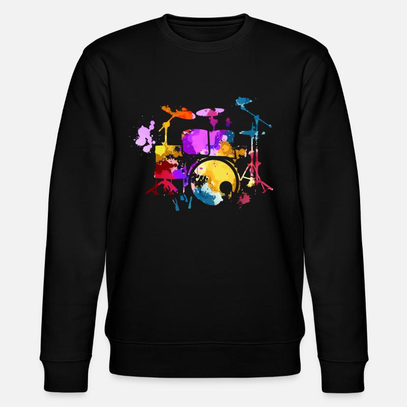 Schlagzeug, Schlagzeuger - Stanley/Stella Unisex Bio-Sweatshirt CHANGER  - Schwarz