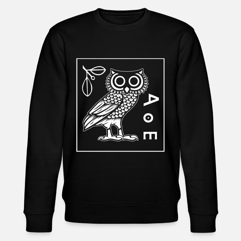 Hibou d’Athéna, mythologie grecque - Sweat bio CHANGER Stanley/Stella Unisexe - noir