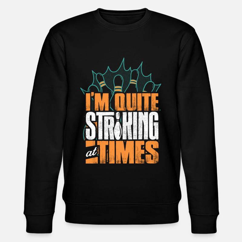 Bowling-Spieler-Geschenk, Bowler - Stanley/Stella Unisex Bio-Sweatshirt CHANGER  - Schwarz