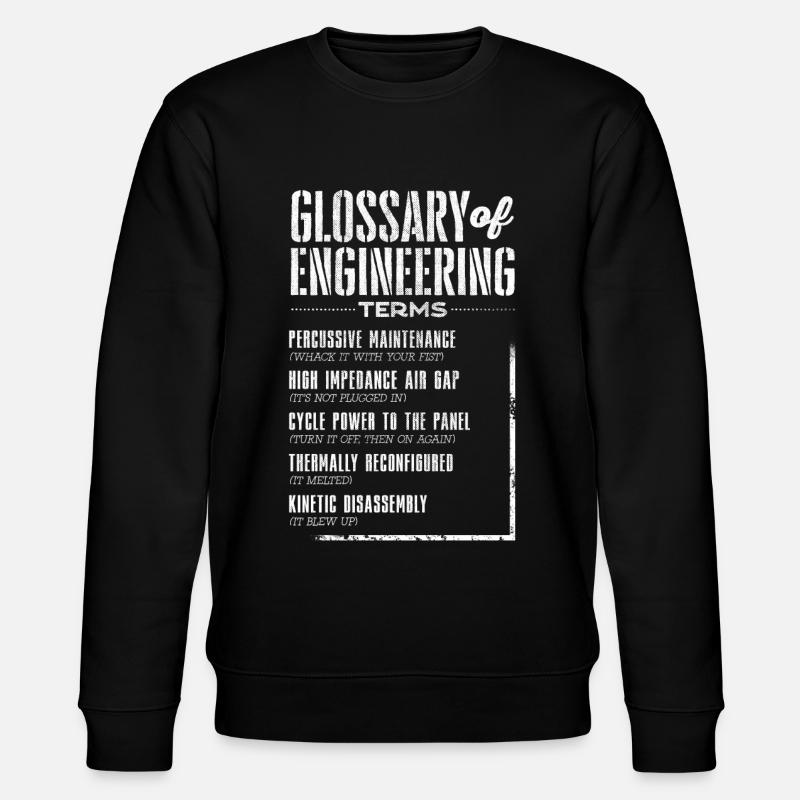 Glossar Of Engineering - Stanley/Stella Unisex Bio-Sweatshirt CHANGER  - Schwarz