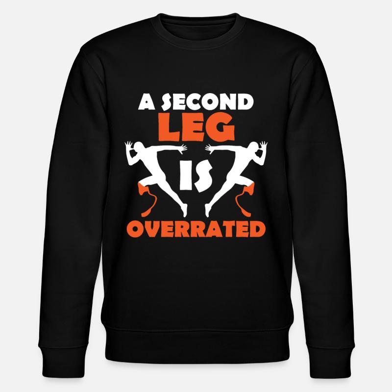 Leg prosthesis, prosthesis, amputee, amputation - Stanley/Stella CHANGER Unisex Organic Sweatshirt - black