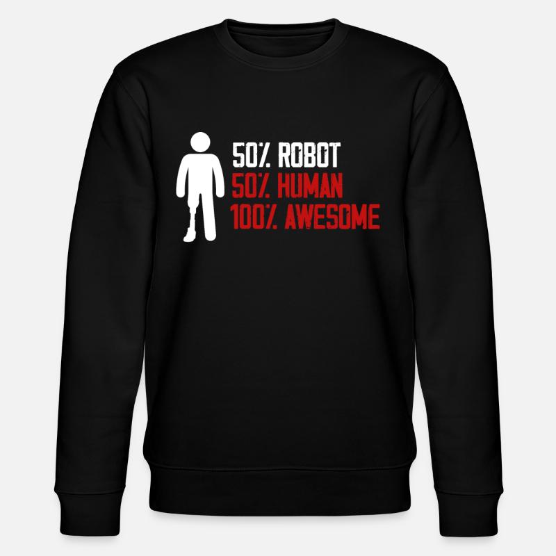 Leg prosthesis, prosthesis, amputee, amputation - Stanley/Stella CHANGER Unisex Organic Sweatshirt - black