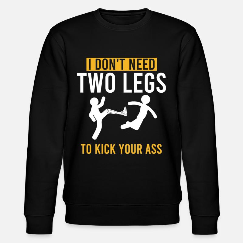 Leg prosthesis, prosthesis, amputee, amputation - Stanley/Stella CHANGER Unisex Organic Sweatshirt - black