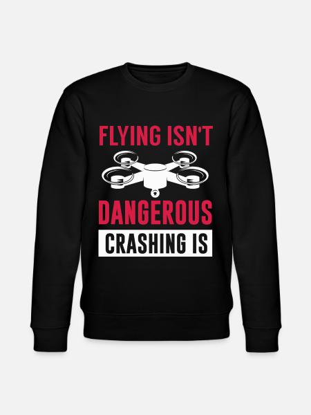 Drone pilot, aerial drone, multicopter, - Stanley/Stella CHANGER Unisex Organic Sweatshirt - black