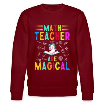 Professeur de mathématiques Licorne - Sweat bio CHANGER Stanley/Stella Unisexe - bordeaux - Devant - Nik (191cm) & Marisol (170cm)