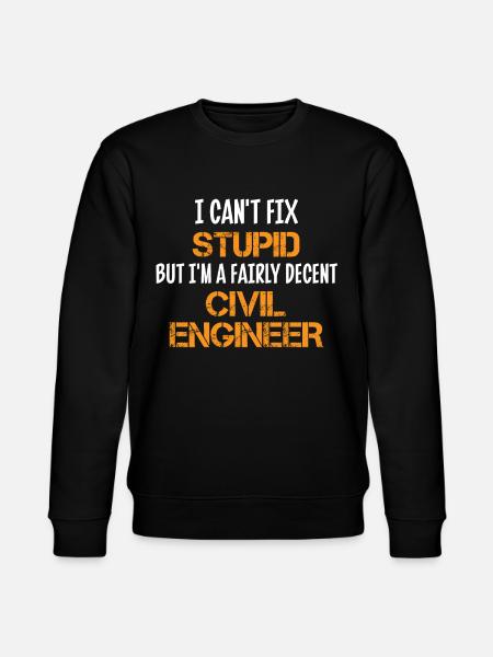 Civil Engineer, Civil Engineering - Stanley/Stella CHANGER Unisex Organic Sweatshirt - black