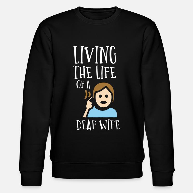 Deaf pride, hearing, disabled, deafness - Stanley/Stella CHANGER Unisex Organic Sweatshirt - black