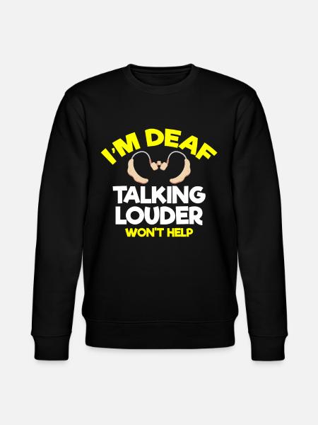 Deaf pride, hearing, disabled, deafness - Stanley/Stella CHANGER Unisex Organic Sweatshirt - black
