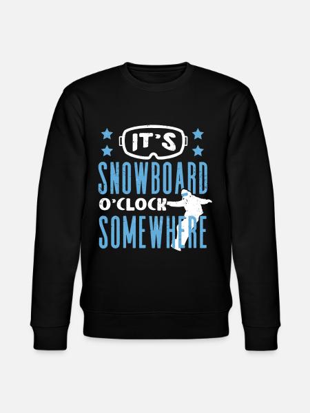 Snowboarders, Snowboard holidays, Snowboard equipment - Stanley/Stella CHANGER Unisex Organic Sweatshirt - black