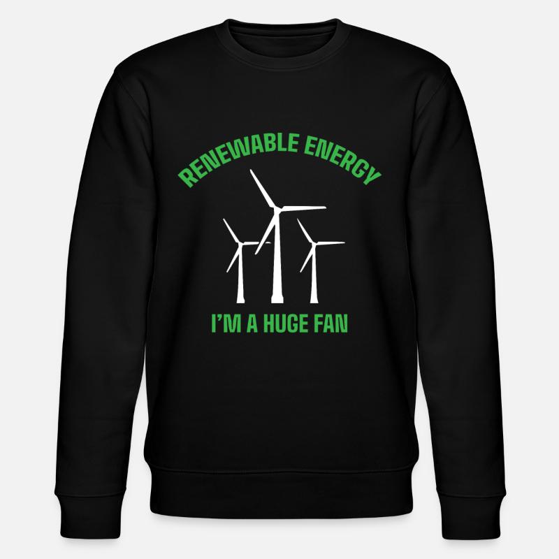Erneuerbare Energie - Stanley/Stella Unisex Bio-Sweatshirt CHANGER  - Schwarz