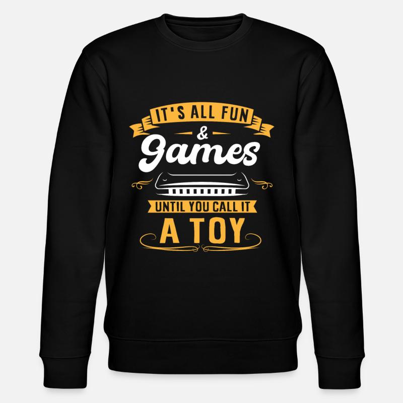 Harmonica player, Unny harmonica - Stanley/Stella CHANGER Unisex Organic Sweatshirt - black