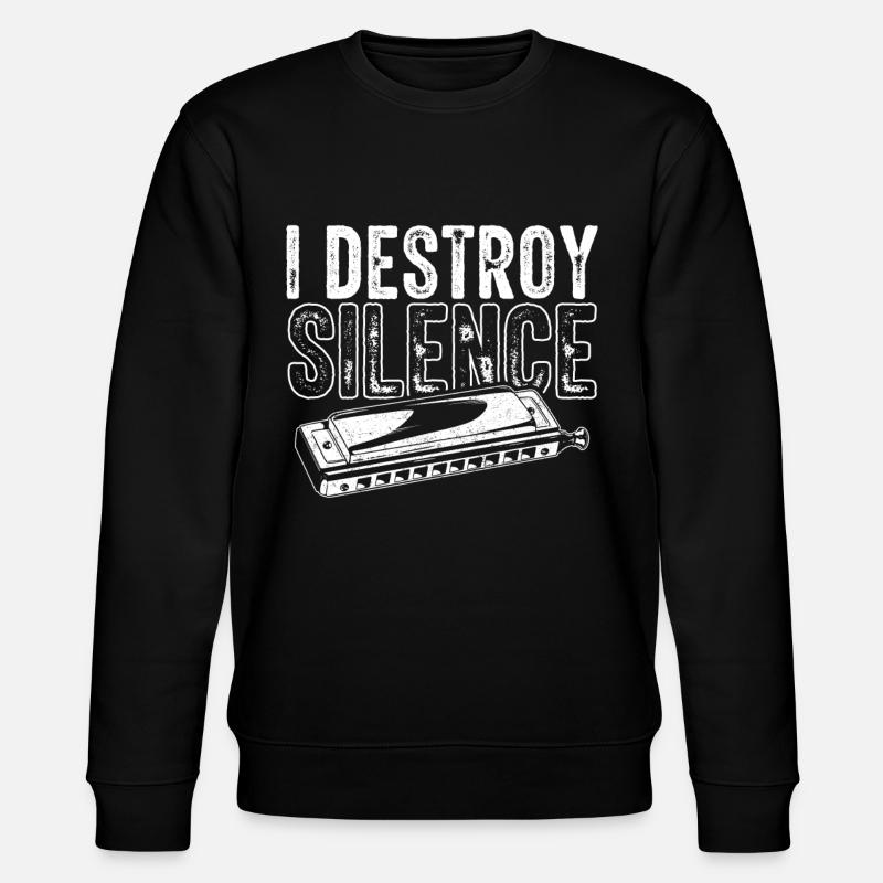 Harmonica player, Unny harmonica - Stanley/Stella CHANGER Unisex Organic Sweatshirt - black