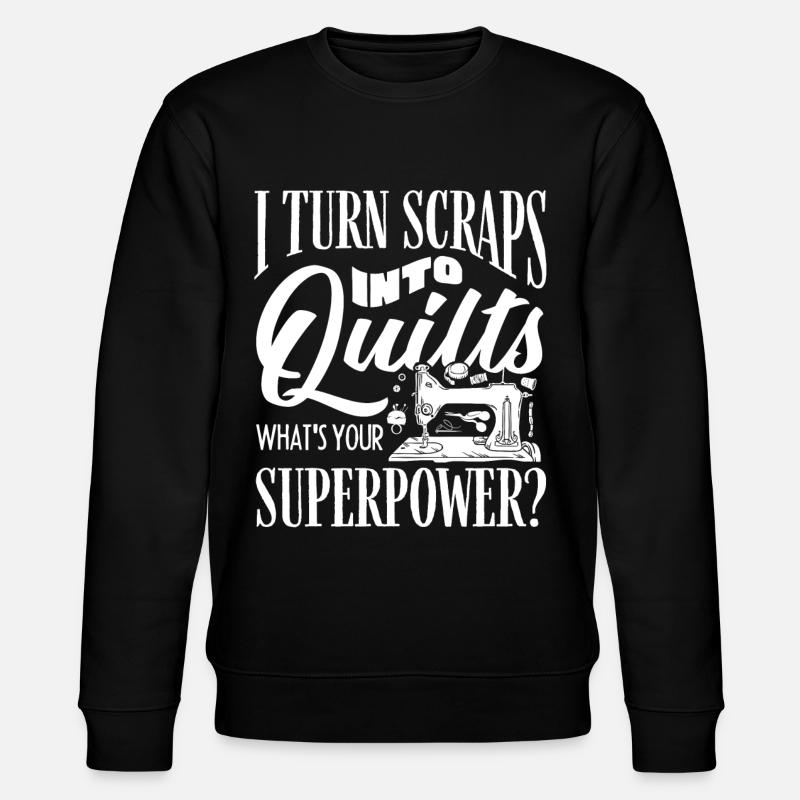 Quilting, tricot, couture, courtepointe - Sweat bio CHANGER Stanley/Stella Unisexe - noir