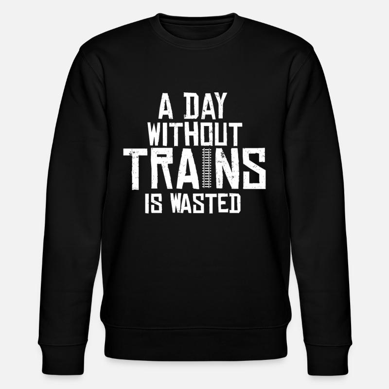 Eisenbahn, Lokomotive - Stanley/Stella Unisex Bio-Sweatshirt CHANGER  - Schwarz