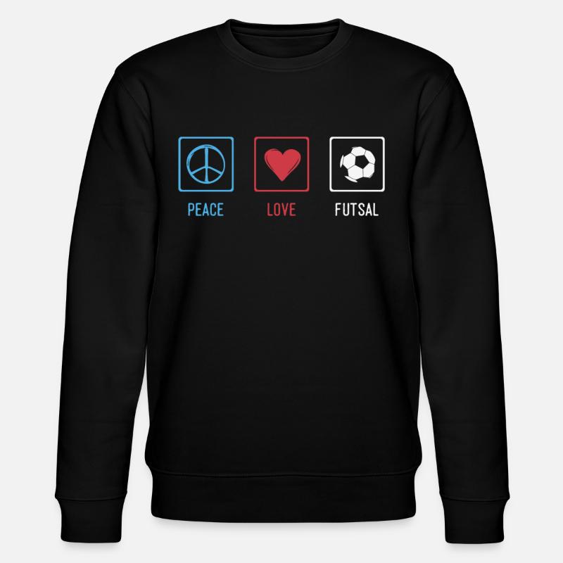 Futsal, Fußball, - Stanley/Stella Unisex Bio-Sweatshirt CHANGER  - Schwarz