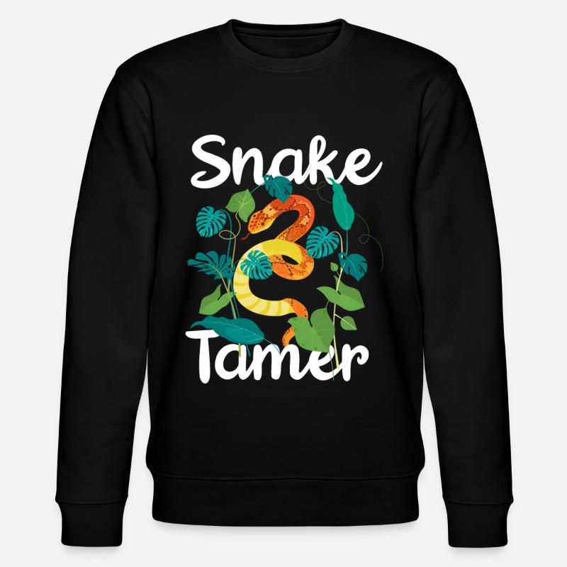 Schlange, Reptil - Schlangen - Stanley/Stella Unisex Bio-Sweatshirt CHANGER  - Schwarz