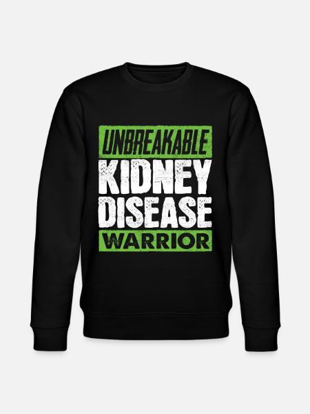 Awareness of kidney disease, kidney - Stanley/Stella CHANGER Unisex Organic Sweatshirt - black