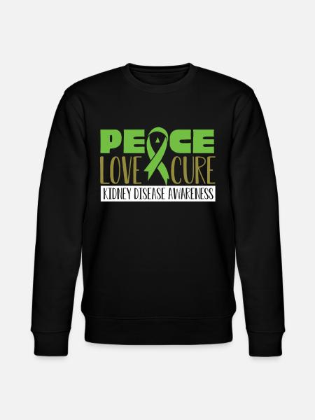 Awareness of kidney disease, kidney - Stanley/Stella CHANGER Unisex Organic Sweatshirt - black