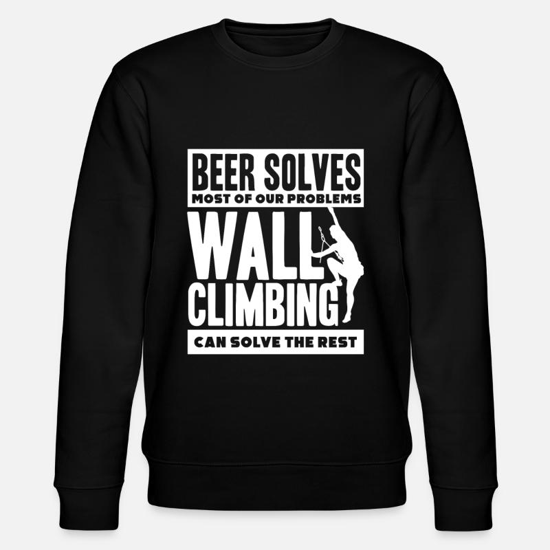Wandkletterer, Wandklettern - Stanley/Stella Unisex Bio-Sweatshirt CHANGER - Schwarz