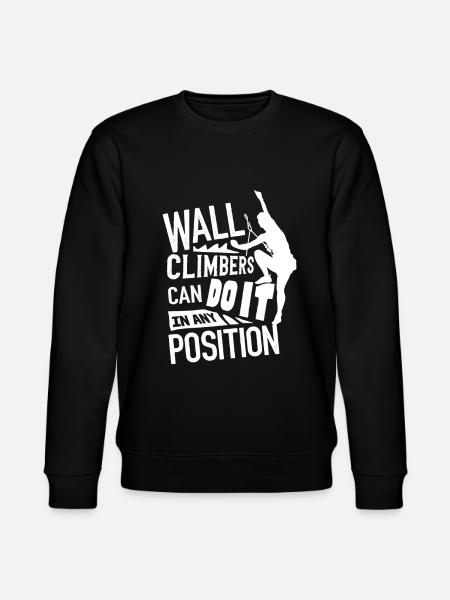 Wandkletterer, Wandklettern - Stanley/Stella Unisex Bio-Sweatshirt CHANGER - Schwarz
