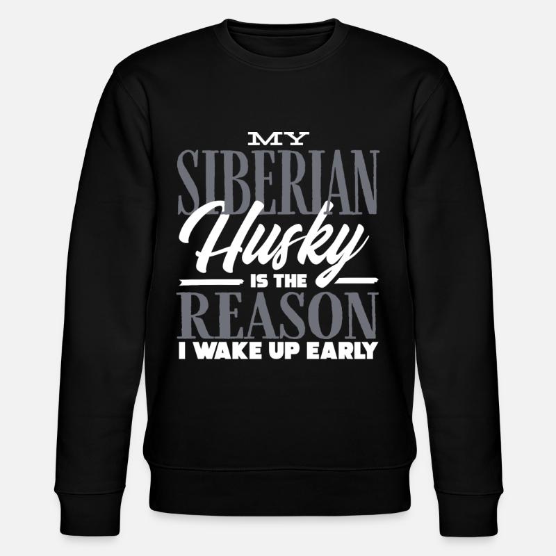 Sibirischer Husky - Stanley/Stella Unisex Bio-Sweatshirt CHANGER  - Schwarz