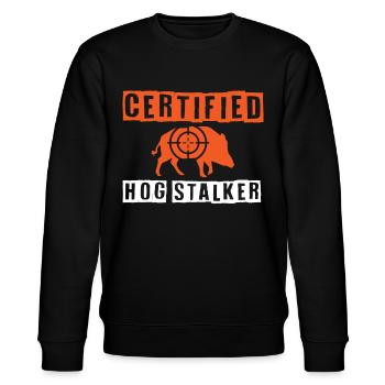 Schweinejagd, Wildschweinjäger - Stanley/Stella Unisex Bio-Sweatshirt CHANGER  - Schwarz - Vorne - Nik (191cm) & Marisol (170cm)