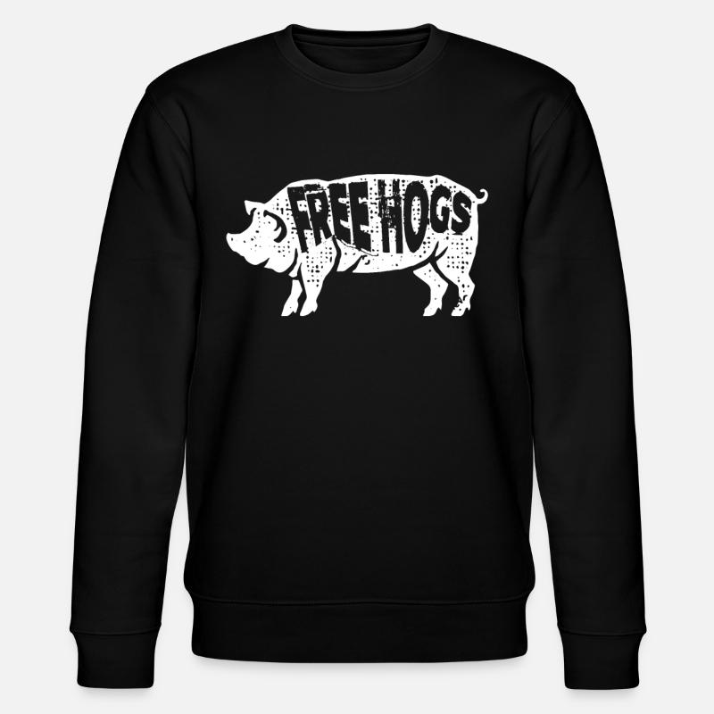 Schweinejagd, Wildschweinjäger - Stanley/Stella Unisex Bio-Sweatshirt CHANGER  - Schwarz