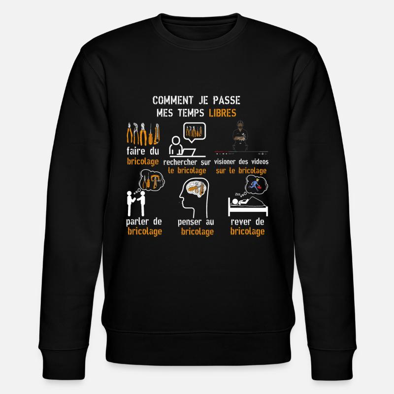 bricolage temps libres cadeau bricolage - Sweat bio CHANGER Stanley/Stella Unisexe - noir
