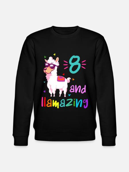 8 and llamazing - Stanley/Stella CHANGER Unisex Organic Sweatshirt - black