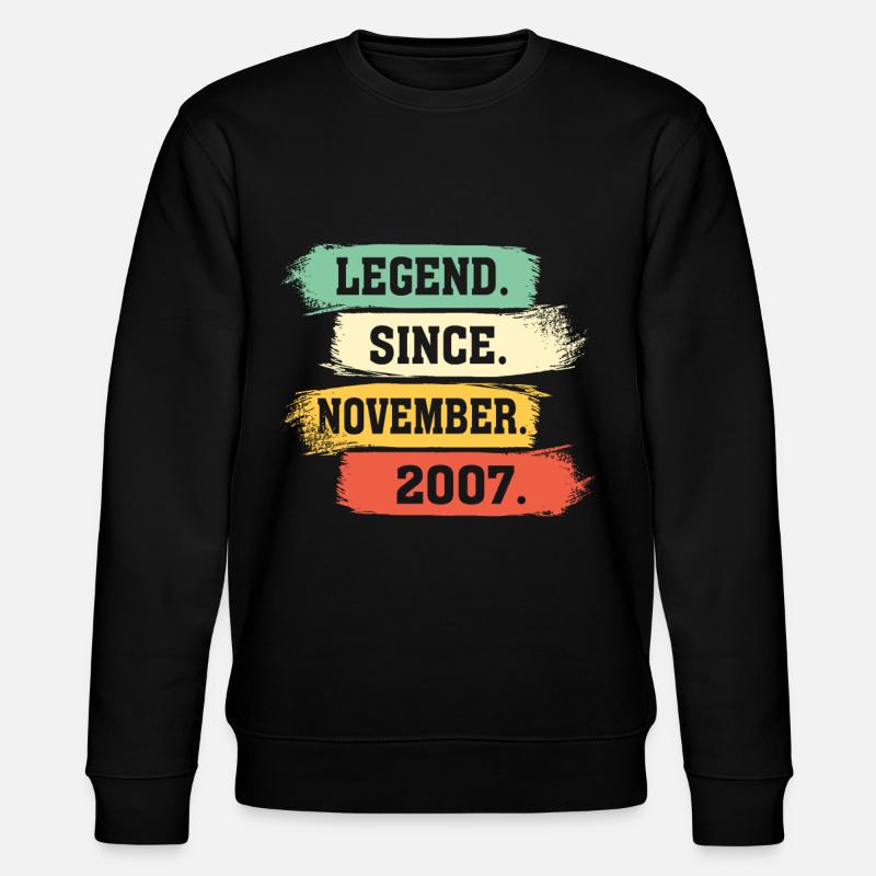 Legend since November 2007 - Stanley/Stella Unisex Bio-Sweatshirt CHANGER  - Schwarz