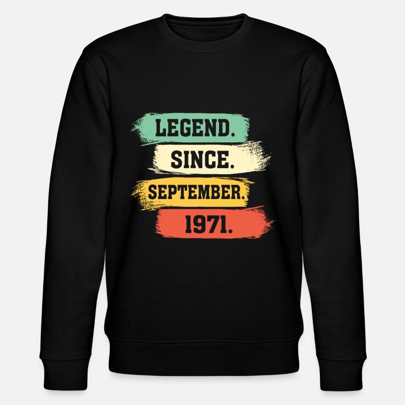 Legend since September 1971 - Stanley/Stella CHANGER Unisex Organic Sweatshirt - black
