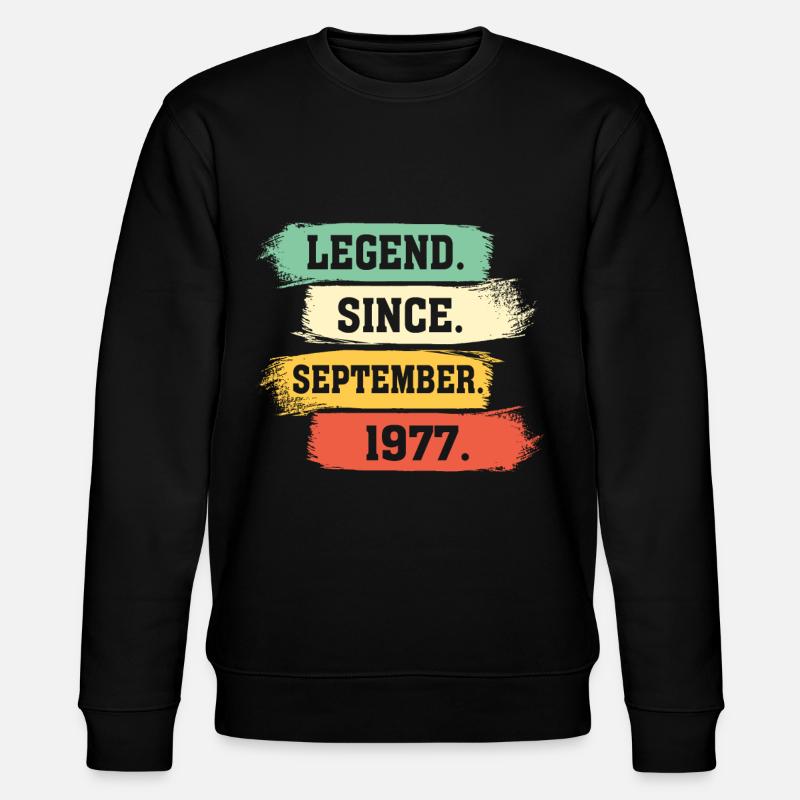 Legend since September 1977 - Stanley/Stella CHANGER Unisex Organic Sweatshirt - black