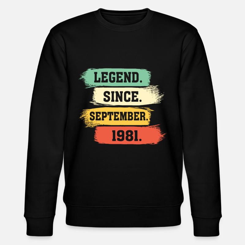 Legend since September 1981 - Stanley/Stella Unisex Bio-Sweatshirt CHANGER  - Schwarz