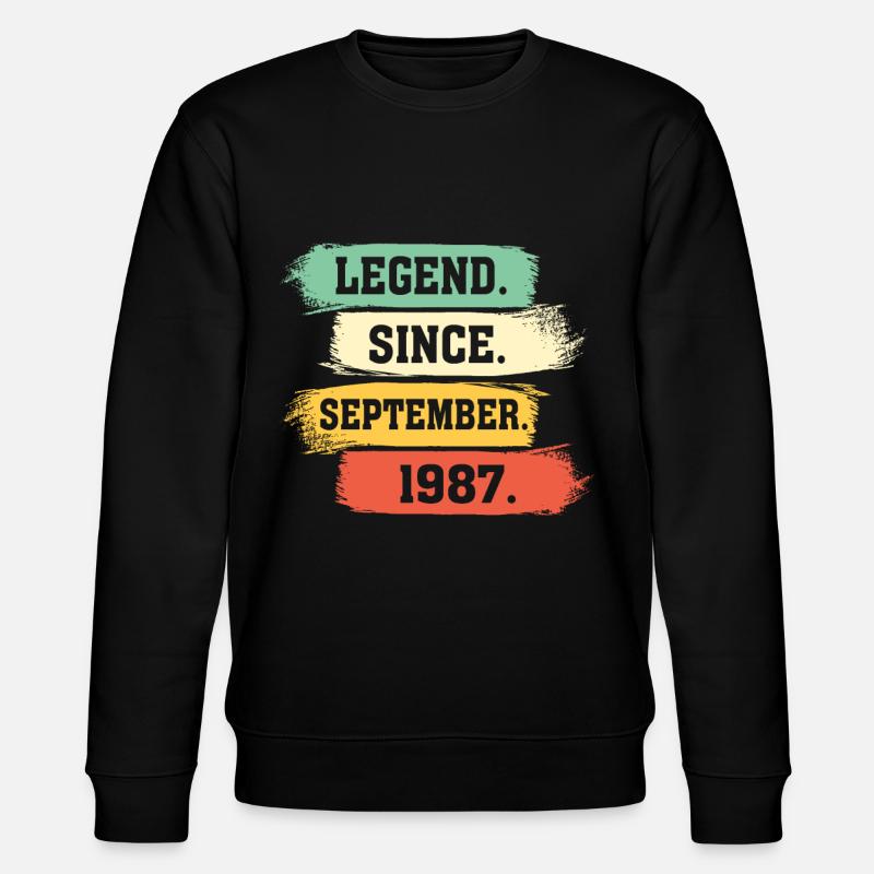 Legend since September 1987 - Stanley/Stella CHANGER Unisex Organic Sweatshirt - black