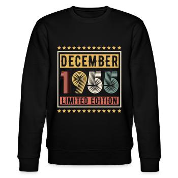 Millésime Décembre 1955 Edition Limitée Anniversaire - Sweat bio CHANGER Stanley/Stella Unisexe - noir - Devant - Nik (191cm) & Marisol (170cm)