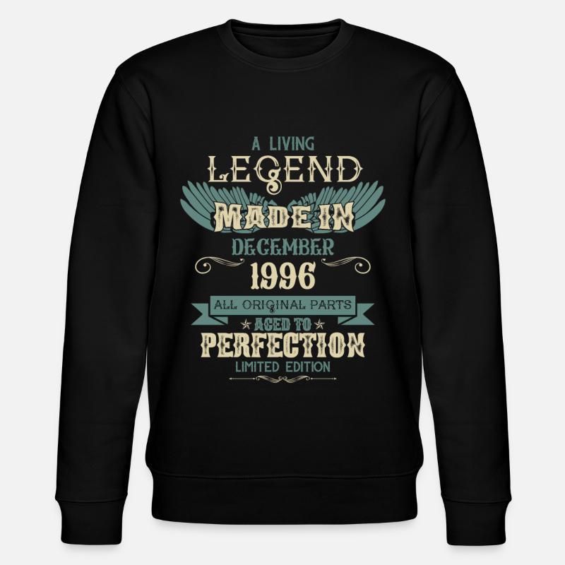 Décembre 1996 Millésime anniversaire - Sweat bio CHANGER Stanley/Stella Unisexe - noir