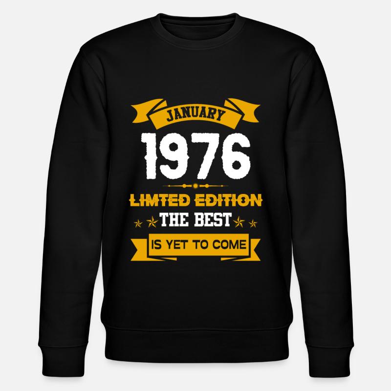 Janvier 1976 Cadeau d’anniversaire - Sweat bio CHANGER Stanley/Stella Unisexe - noir