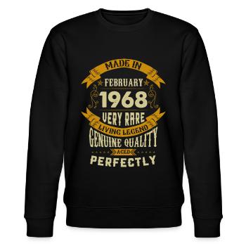 Février 1968 Vintage vintage anniversaire - Sweat bio CHANGER Stanley/Stella Unisexe - noir - Devant - Nik (191cm) & Marisol (170cm)
