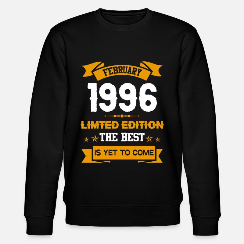 February 1996 Birthday present - Stanley/Stella CHANGER Unisex Organic Sweatshirt - black