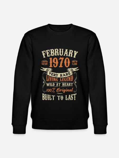 Février 1970 Cadeau d’anniversaire - Sweat bio CHANGER Stanley/Stella Unisexe - noir