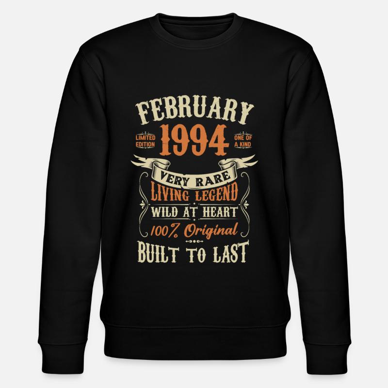 Février 1994 Cadeau d’anniversaire - Sweat bio CHANGER Stanley/Stella Unisexe - noir