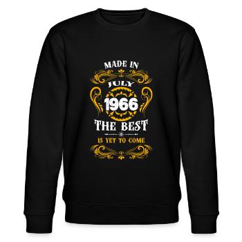 Made In June 1966 The Best - Stanley/Stella Unisex Bio-Sweatshirt CHANGER  - Schwarz - Vorne - Nik (191cm) & Marisol (170cm)