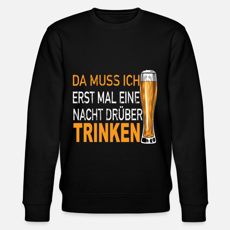 Bier Alkohol - Stanley/Stella Unisex Bio-Sweatshirt CHANGER  - Schwarz