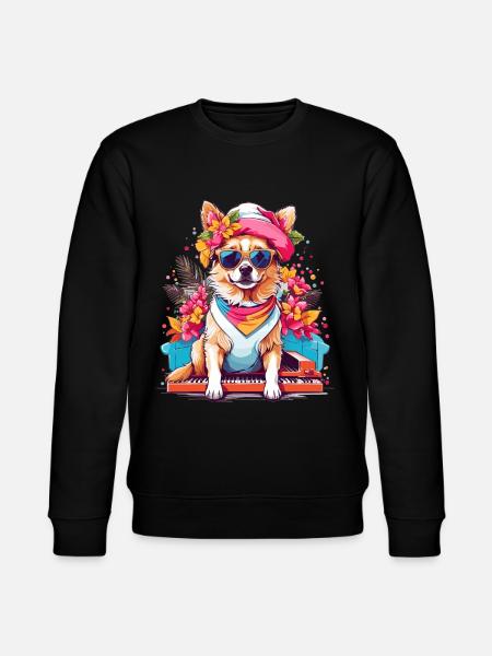 Chien avec piano - Sweat bio CHANGER Stanley/Stella Unisexe - noir