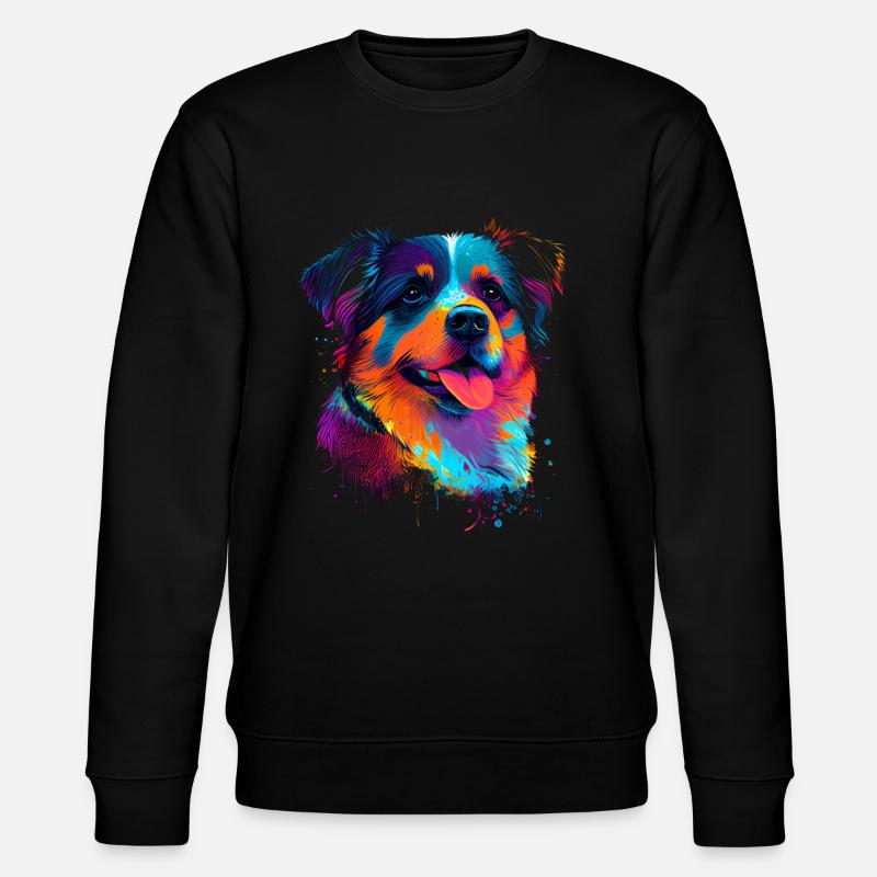 Süsser bunter Hund - Stanley/Stella Unisex Bio-Sweatshirt CHANGER - Schwarz
