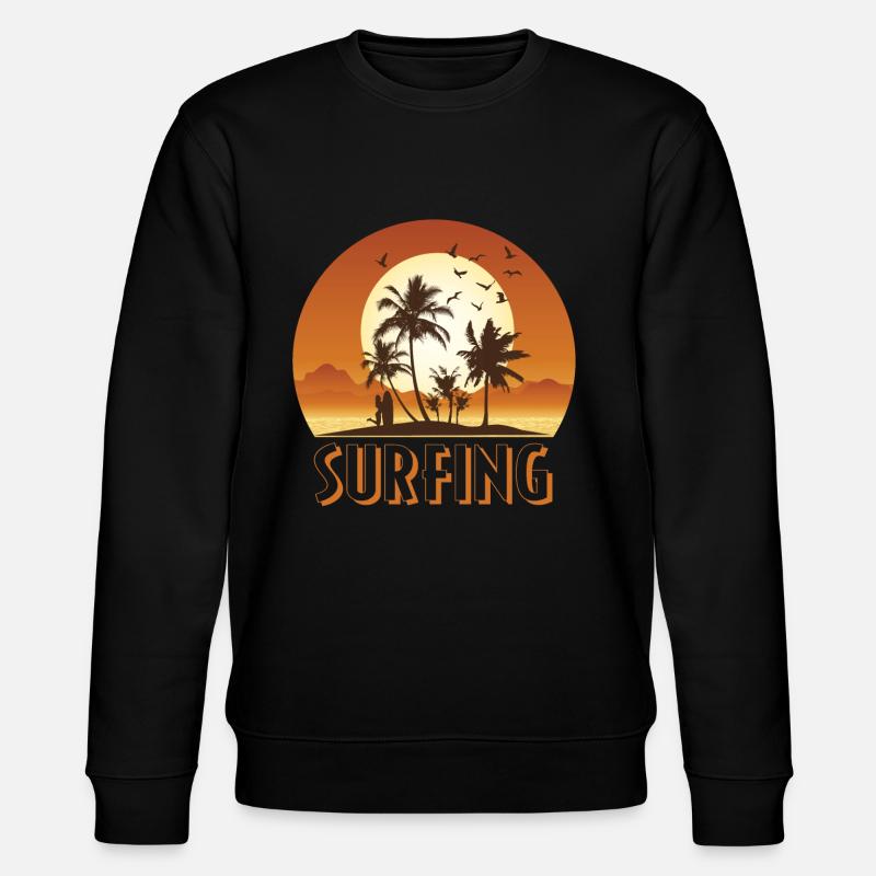 Surf surf surf - Sweat bio CHANGER Stanley/Stella Unisexe - noir